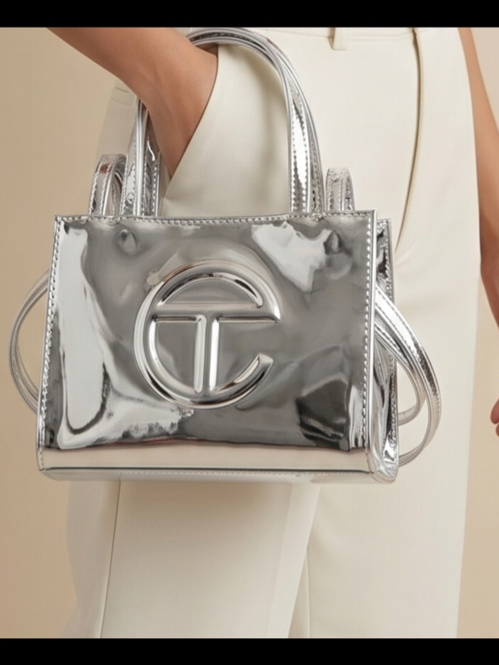Telfar Silver Small Bag - Mirror